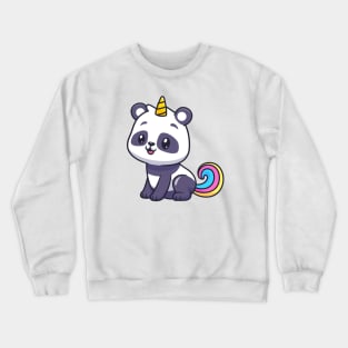 Cute Panda Unicorn Cartoon Crewneck Sweatshirt